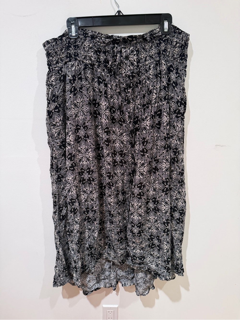 Black & White Floral Print Women’s Skirt